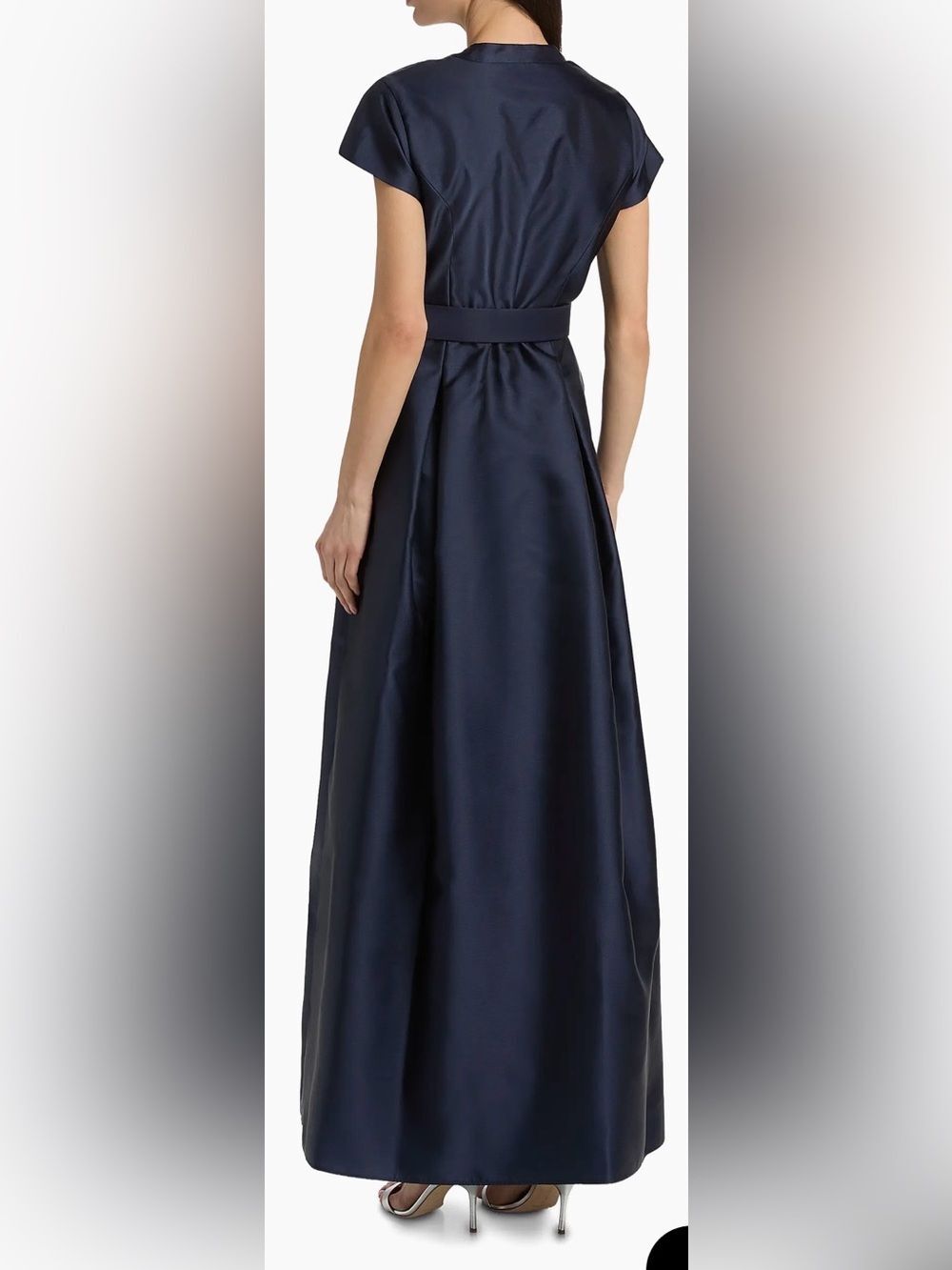 NEW SACHIN BABI Marta Floral Mikado Belted Shirt Dress Gown Sz 10 - Picture 5 of 13